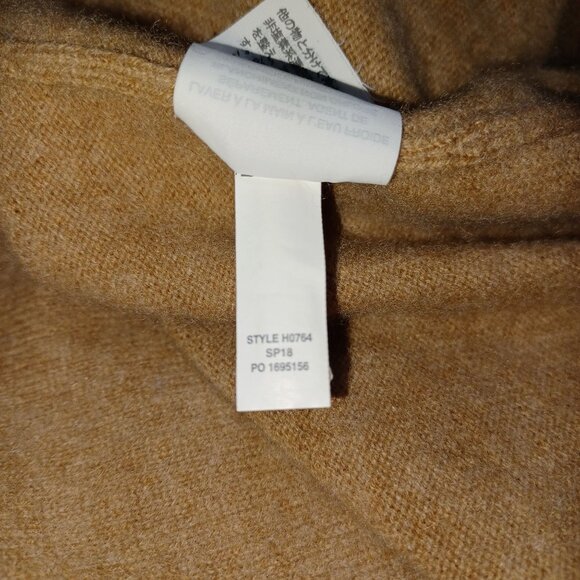 J Crew 100% Cashmere V Neck Boyfriend Sweater Women XXS Camel Tan Preppy Capsule - Picture 4 of 7